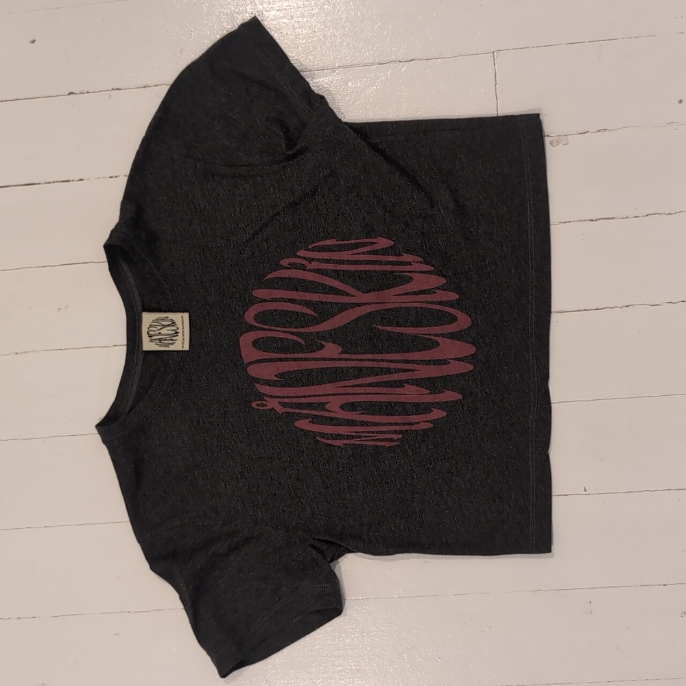 Black Graphic Crop Top